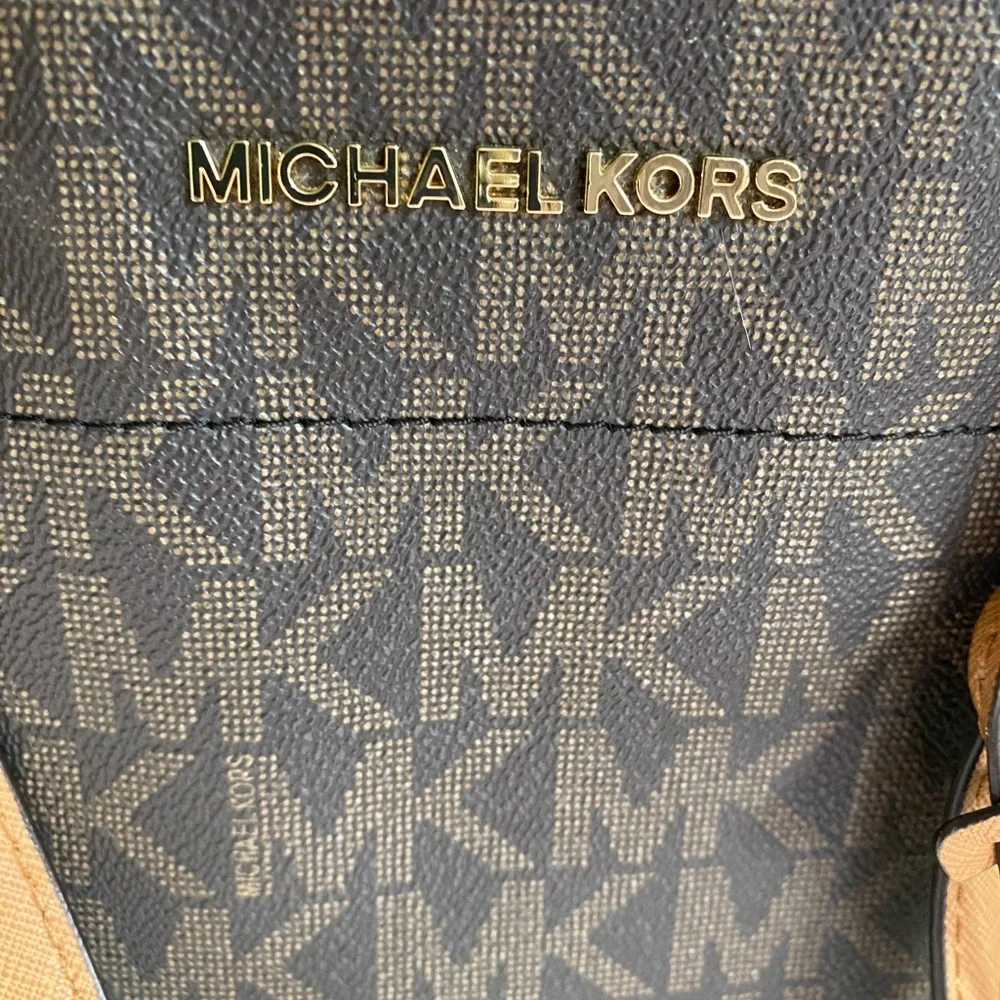Michael Kors Morgan‎ Signature Medium Brown Tote Bag Handbag